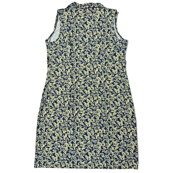 Katherine Way St. Regis Sleeveless Stretch V-Neck Shift Dress Women's Large Navy - Picture 2 of 6